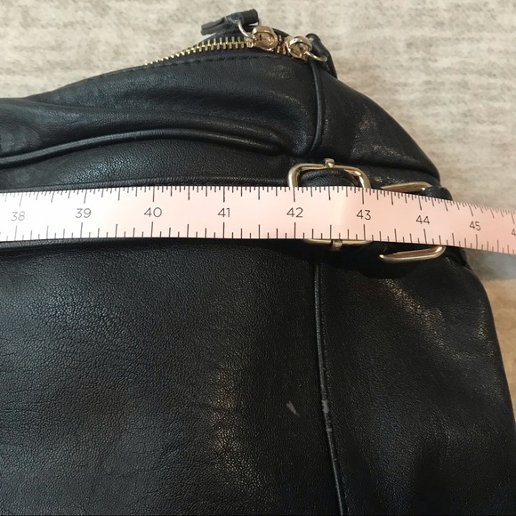 Black Vegan Leather Backpack Purse - Picture 10 of 11